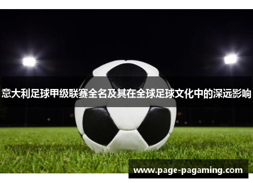 意大利足球甲级联赛全名及其在全球足球文化中的深远影响